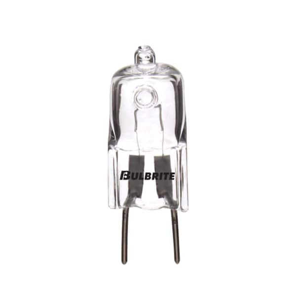 Bulbrite 20-Watt Soft White Light T4 (GY8) Bi-Pin Screw Base Dimmable Clear Mini Halogen Light Bulb(5-Pack)