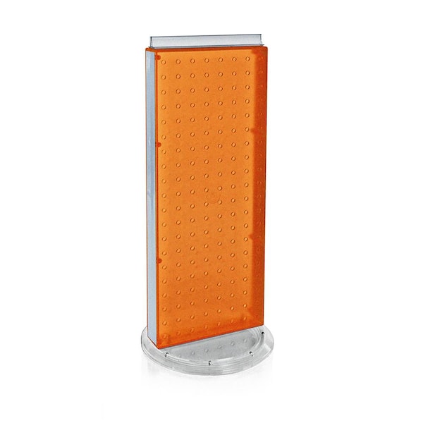 Azar Displays 20 in. H x 8 in. W Pegboard Counter Display in Orange Styrene