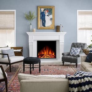 22 in. Ventless Electric Fireplace Insert with Remote Control, Colorful Flame Option, 750-Watt/1500-Watt