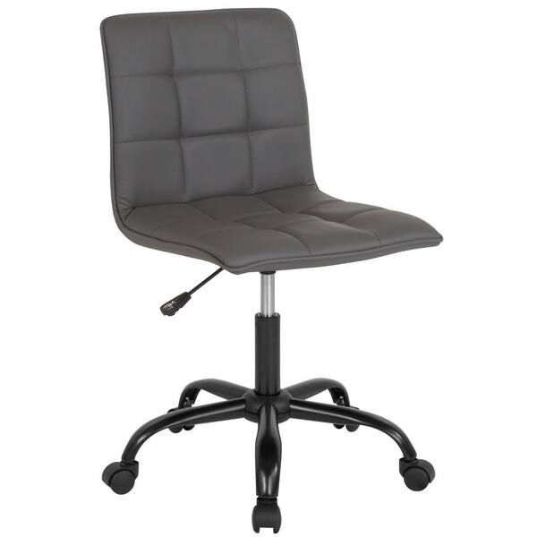 gray leather office desk chair