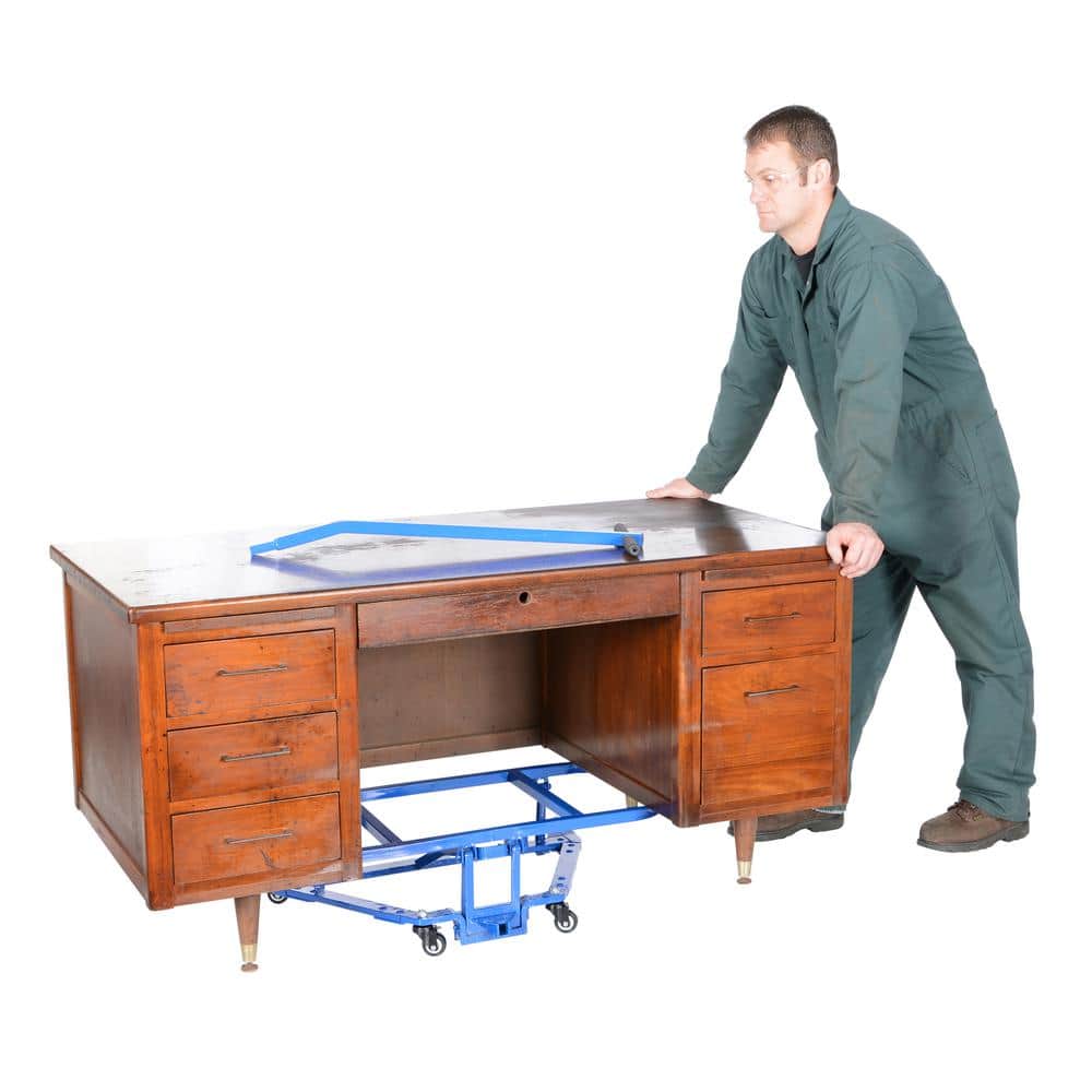 Blue Steel Desk Mover with Removable Handle