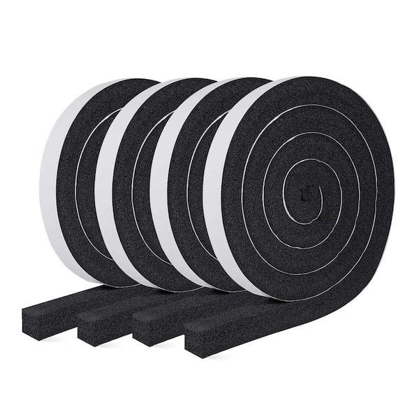 1 in. x 1 in. x 26 ft. Weather Stripping Door Seal Strong Adhesion and High Resilience Air Conditioner Foam Insulation