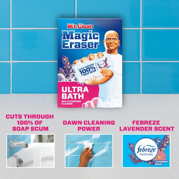Magic Eraser 2 in 1 Bath Lemon Scent Bathroom Cleaner Sponge (3 CNT)