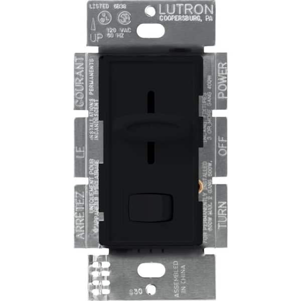 Lutron Skylark Dimmer Switch for Electronic Low-Voltage, 300-Watt Incandescent/Single-Pole, Black (SELV-300P-BL)