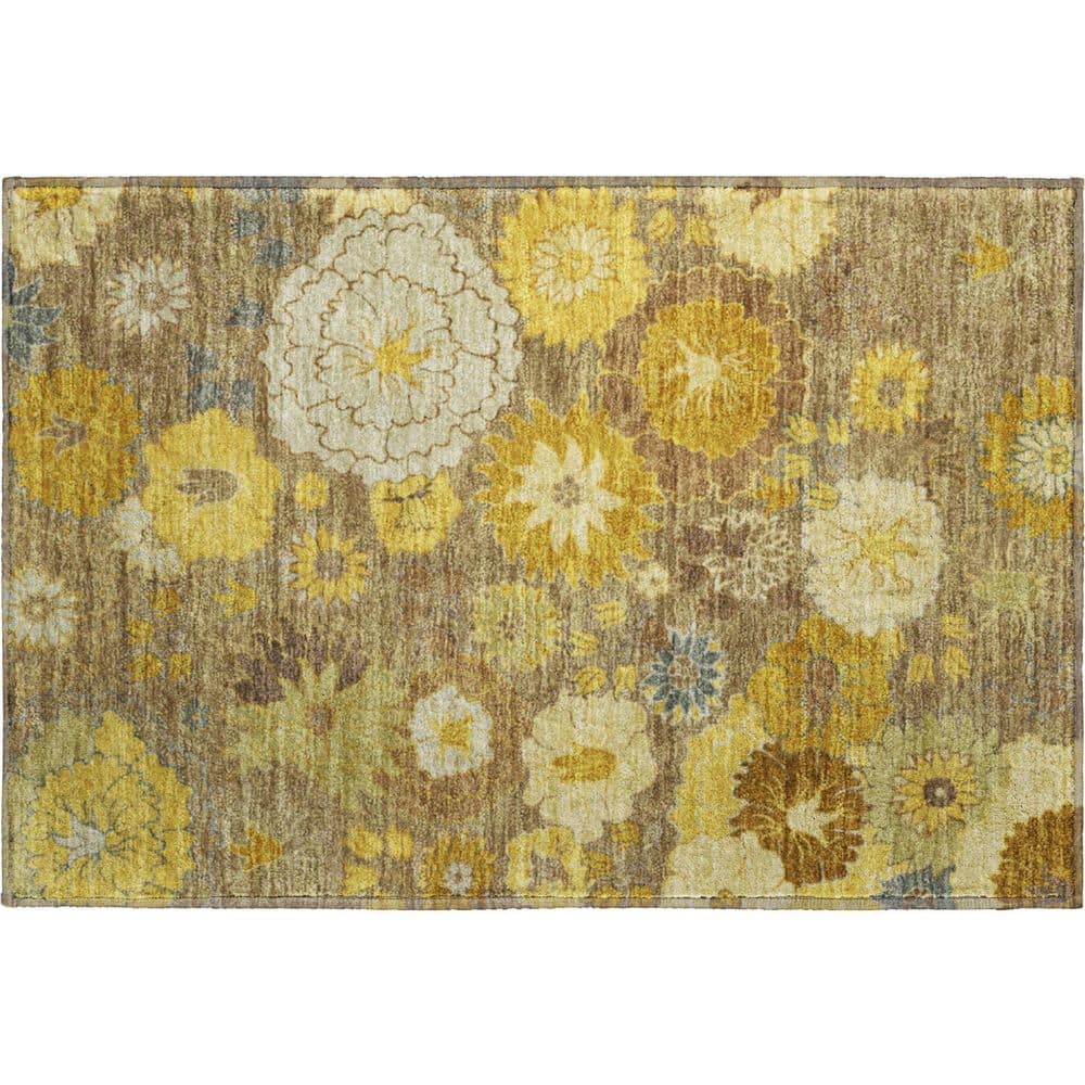 Mayfield Premium Machine Washable Abstract AMF2294 Mocha 3 ft. x 4 ft. Area Rug price history on PriceWatchPro