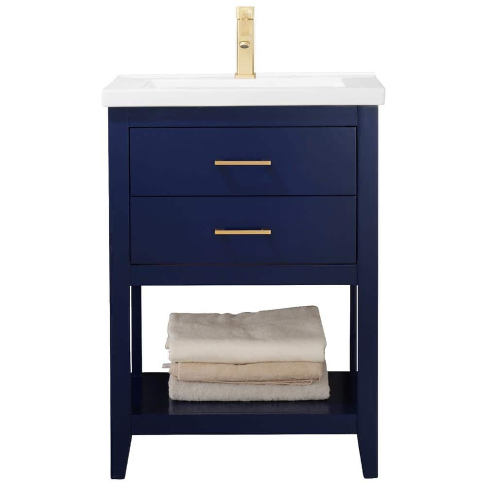 Design Element Cara 20 In W X 15 In D Bath Vanity In Blue With