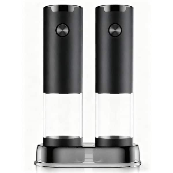 Upgraded Electric Salt and Pepper Grinder Set with Adjustable Coarseness and LED Light