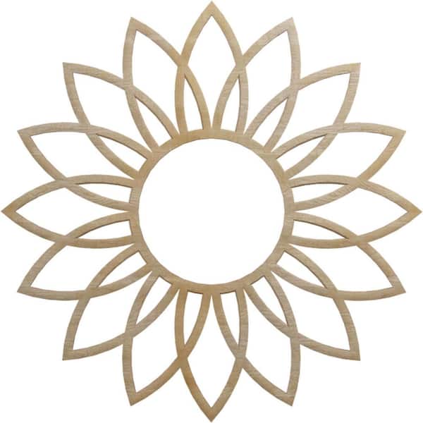 Ekena Millwork 0.25 in. x 7 in. x 20 in. Wood Medallion Moulding