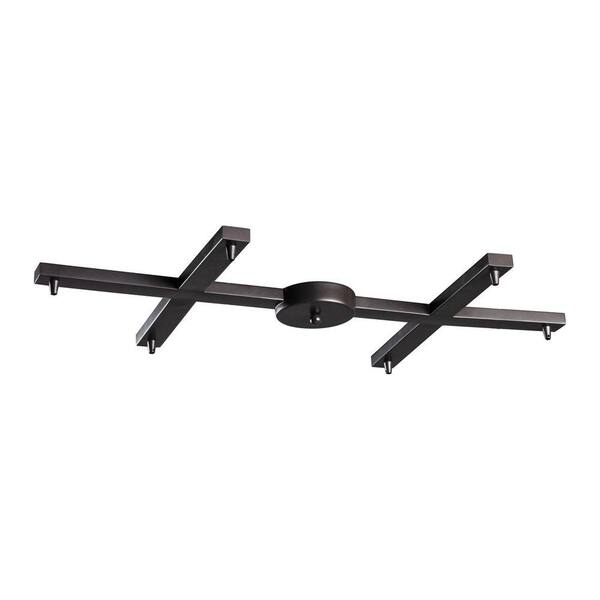 Titan Lighting Illuminare Accessories 6-Light Ceiling Mount Oil Rubbed Bronze Bar Pan