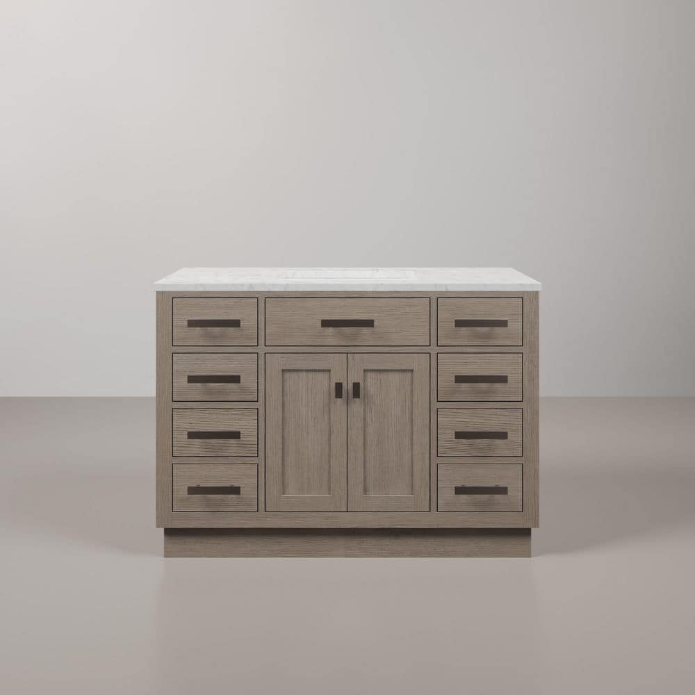 Chestnut 48" Rustic Oak Single Bathroom Vanity