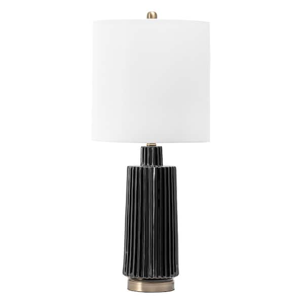 nuLOOM Angers 31 in. Black Ceramic Contemporary Table Lamp with Shade