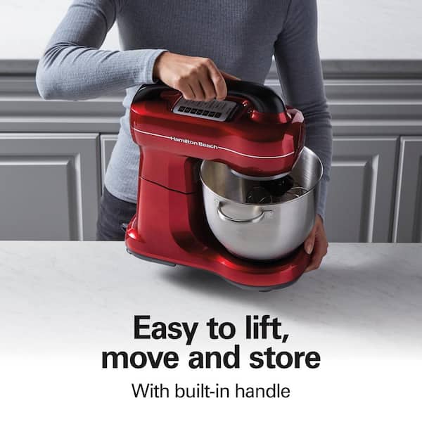 Hamilton Beach 4 Qt. 7-Speed Red Stand Mixer with Tilt Head 63395G