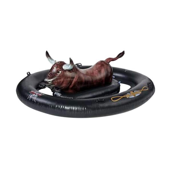 Intex Inflatable Marina Breeze Island Lake Raft & Inflatabull Bull Riding Float 