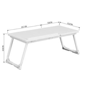25.5 in. White Rectangle Portable Foldable Laptop PC Lapdesk/Support Table/Mobile