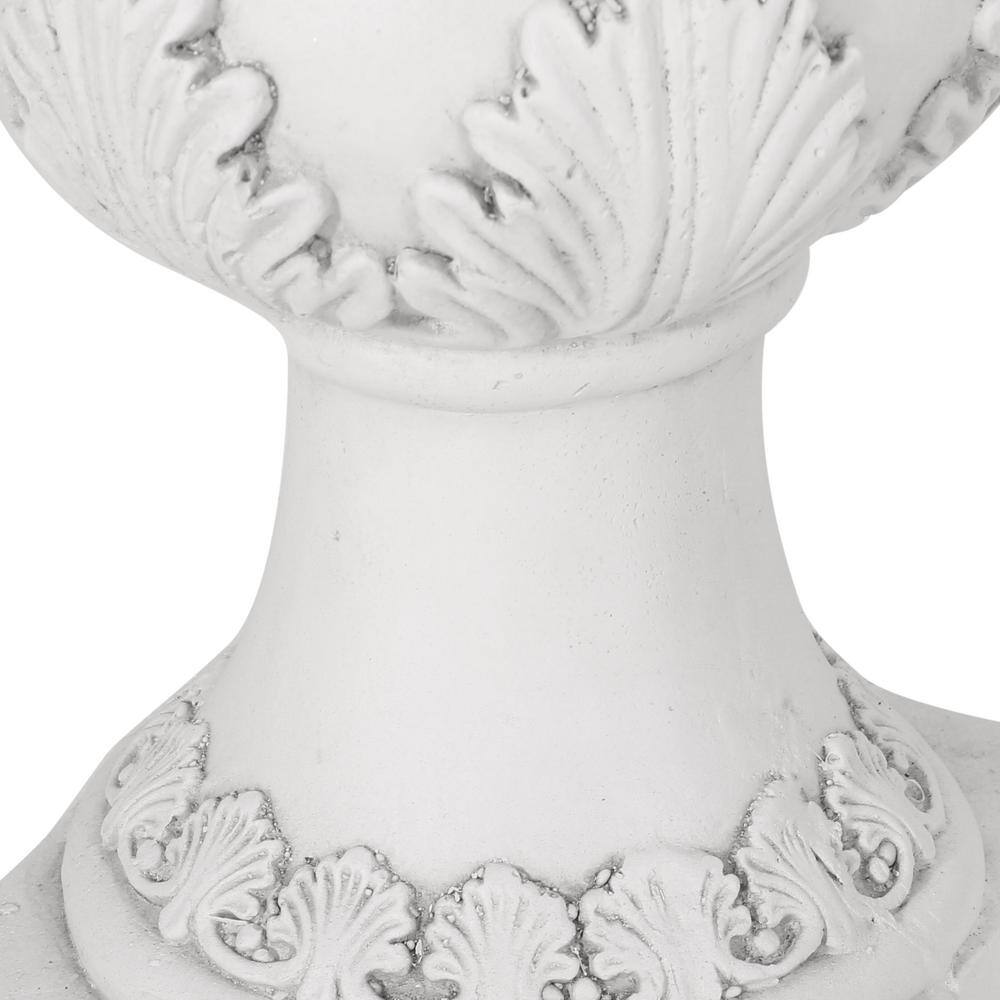Antique White Lightweight Concrete Garden Urn Planter