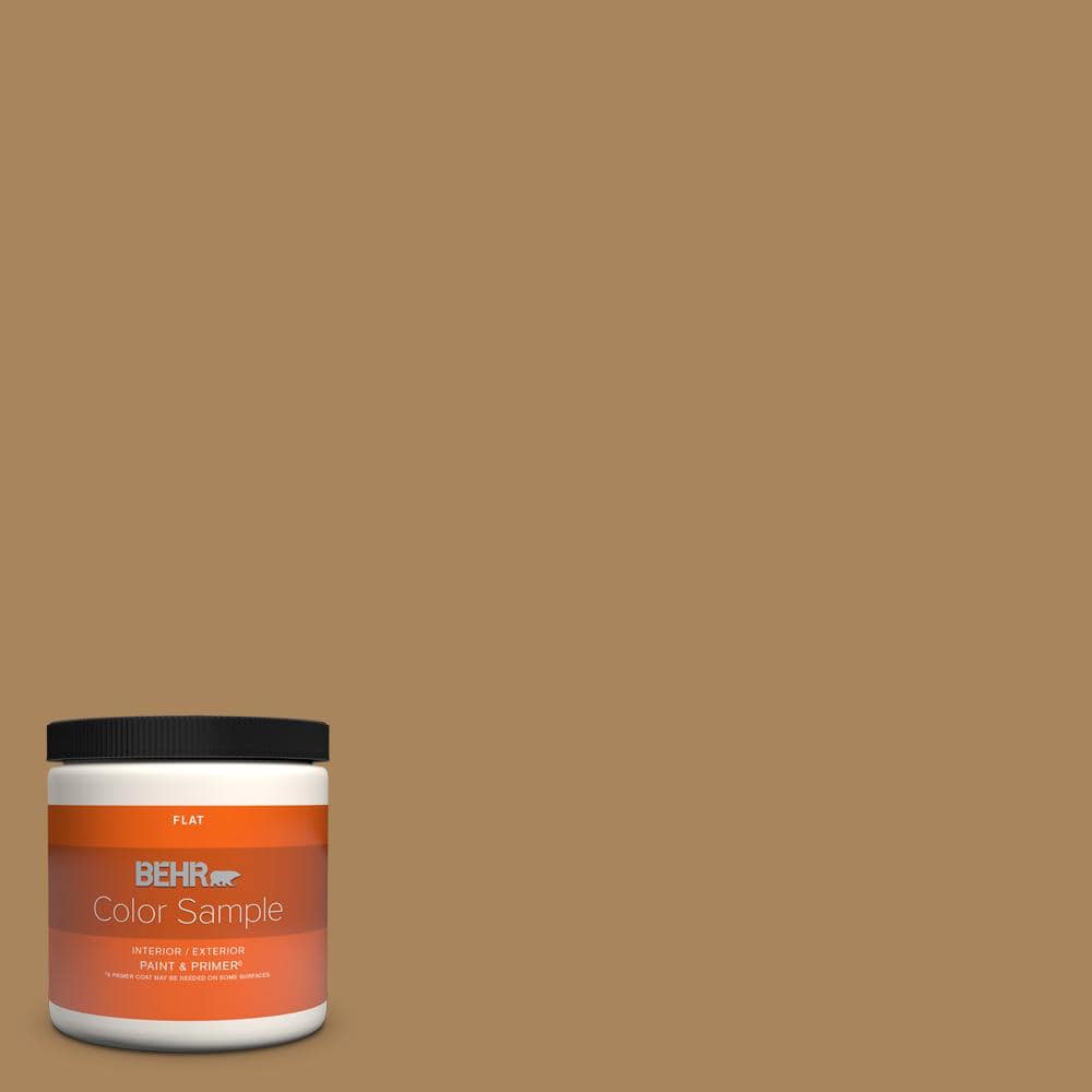 BEHR PREMIUM PLUS 8 oz. #N280-6 Temple Tile Flat Interior/Exterior ...