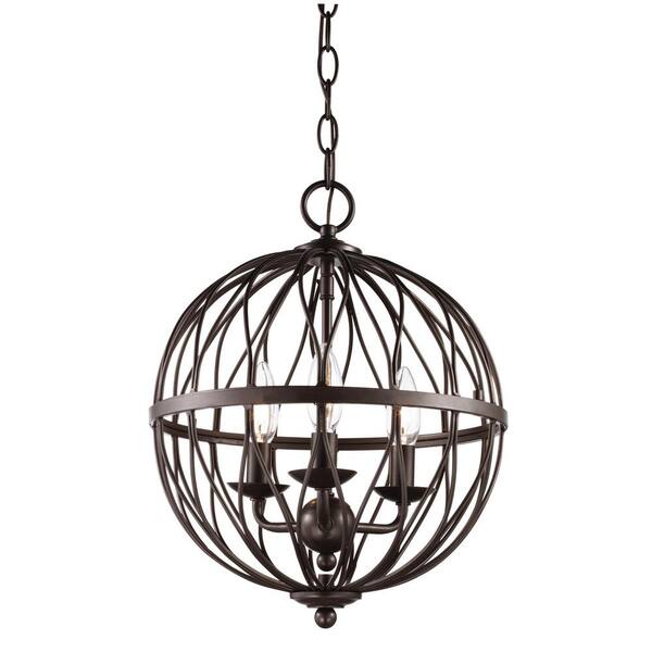 Bel Air Lighting Sequoia 3-Light Rubbed Oil Bronze Pendant