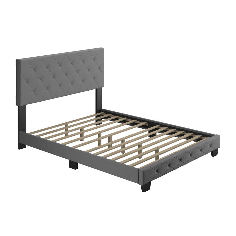Charlotte Full/Double Linen Tufted Upholstered Platform Bed