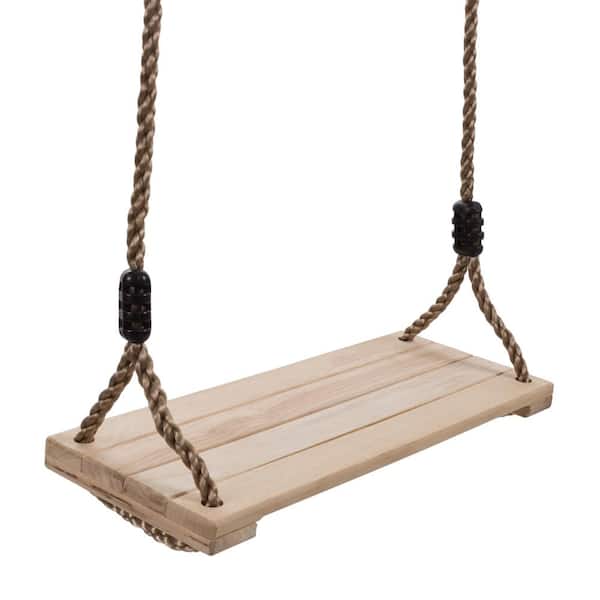 Hey! Play! Wooden Flat Bench Specialty Swing for Kids Playset