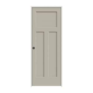 30 in. x 80 in. Craftsman Desert Sand Right-Hand Smooth Solid Core Molded Composite MDF Single Prehung Interior Door