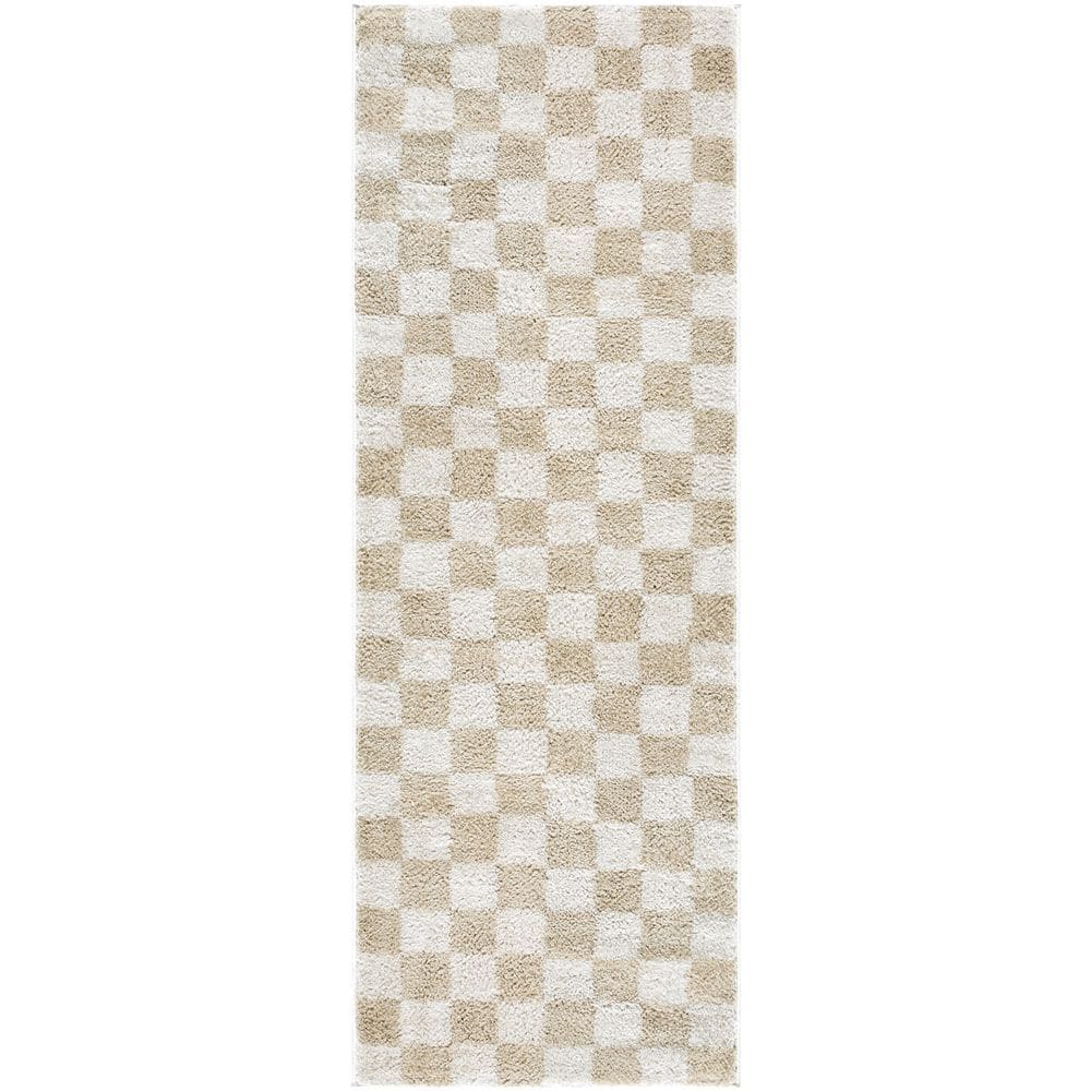 Fossay Shag Beige 2 ft. x 3 ft. Modern Indoor Area Rug price history on PriceWatchPro