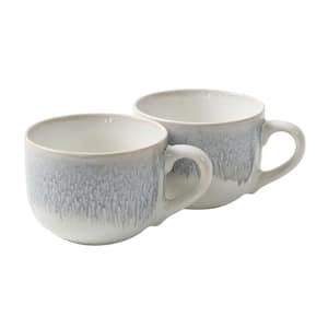 2-Piece 19.5 oz. Blue Stoneware Mug Set