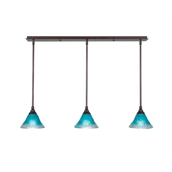 Livingston 100-Watt 3 Light Dark Granite Linear Pendant Livingston 100-Watt 3 Light Dark Granite Linear Pendant