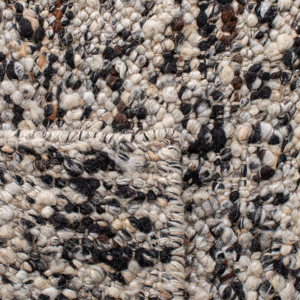 Handmade Beige and Grey Wool Tufted Runner Rug