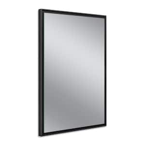 26 in. W x 38 in. H Framed Rectangular Bathroom Vanity Mirror in Black