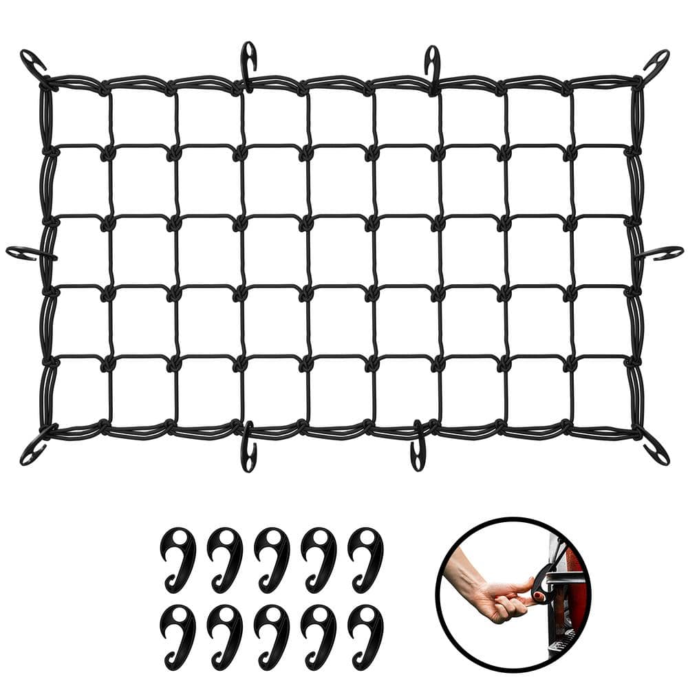 Mockins 20 in. x 36 in. Heavy-Duty Bungee Cargo Net - Stretches to