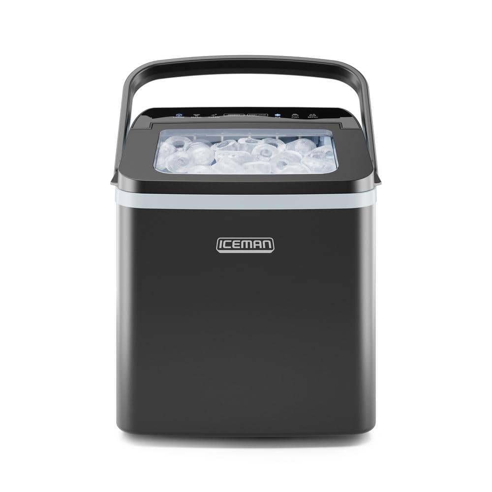 ICEMAN 9 in. 22 lbs. Bullet Countertop Portable Ice Maker in Black with  2-Ice Sizes and Self Cleaning Function RJ56-BUL12-HD - The Home Depot