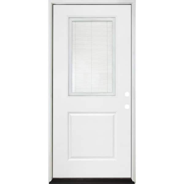 RELIABILT 36-in x 80-in Steel Right-Hand Outswing Primed Prehung Single  Front Door Insulating Core in the Front Doors department at