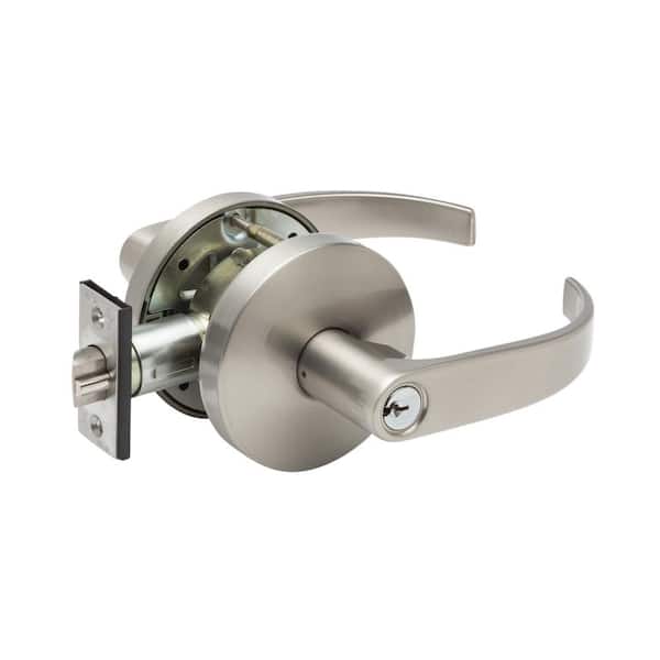 Copper Creek Grade 2 Erin Satin Stainless Cylindrical Entry Door Lever