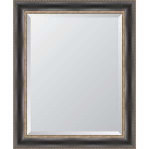 Medium Rectangle Silver Beveled Glass Contemporary Mirror (29 in. H x 35 in. W)