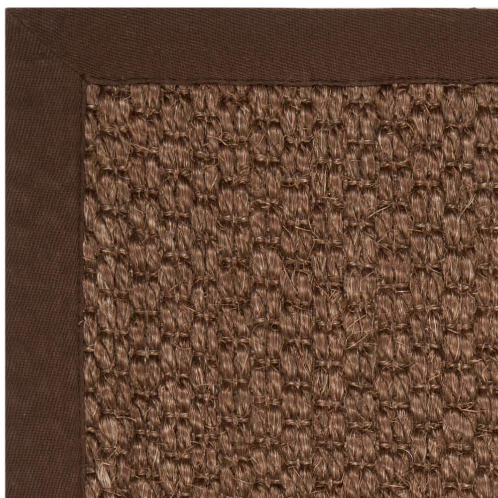 Handmade Tufted Chocolate Cotton Basket Weave Rug 3' x 5'