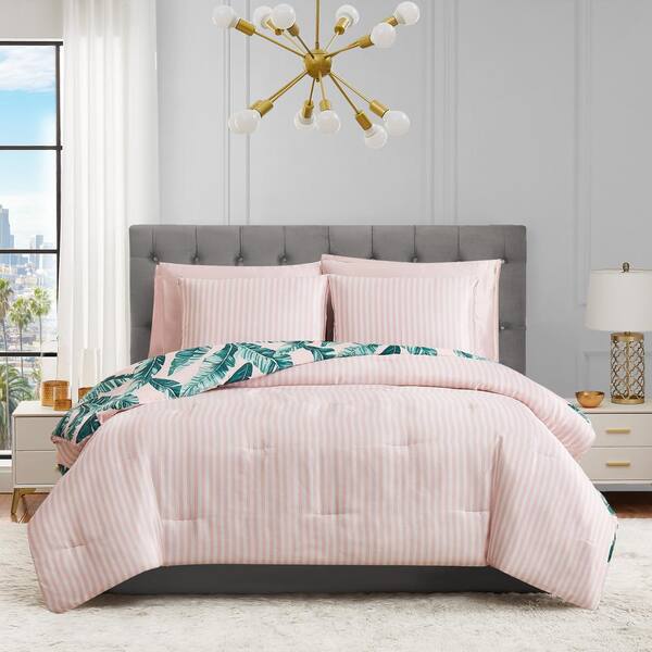 JUICY COUTURE Tropical Palm 2-Piece Twin Reversible Comforter Set JYZ020389  - The Home Depot