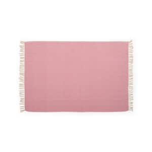 Bicknell Pink and Natural Fabric Throw Blanket