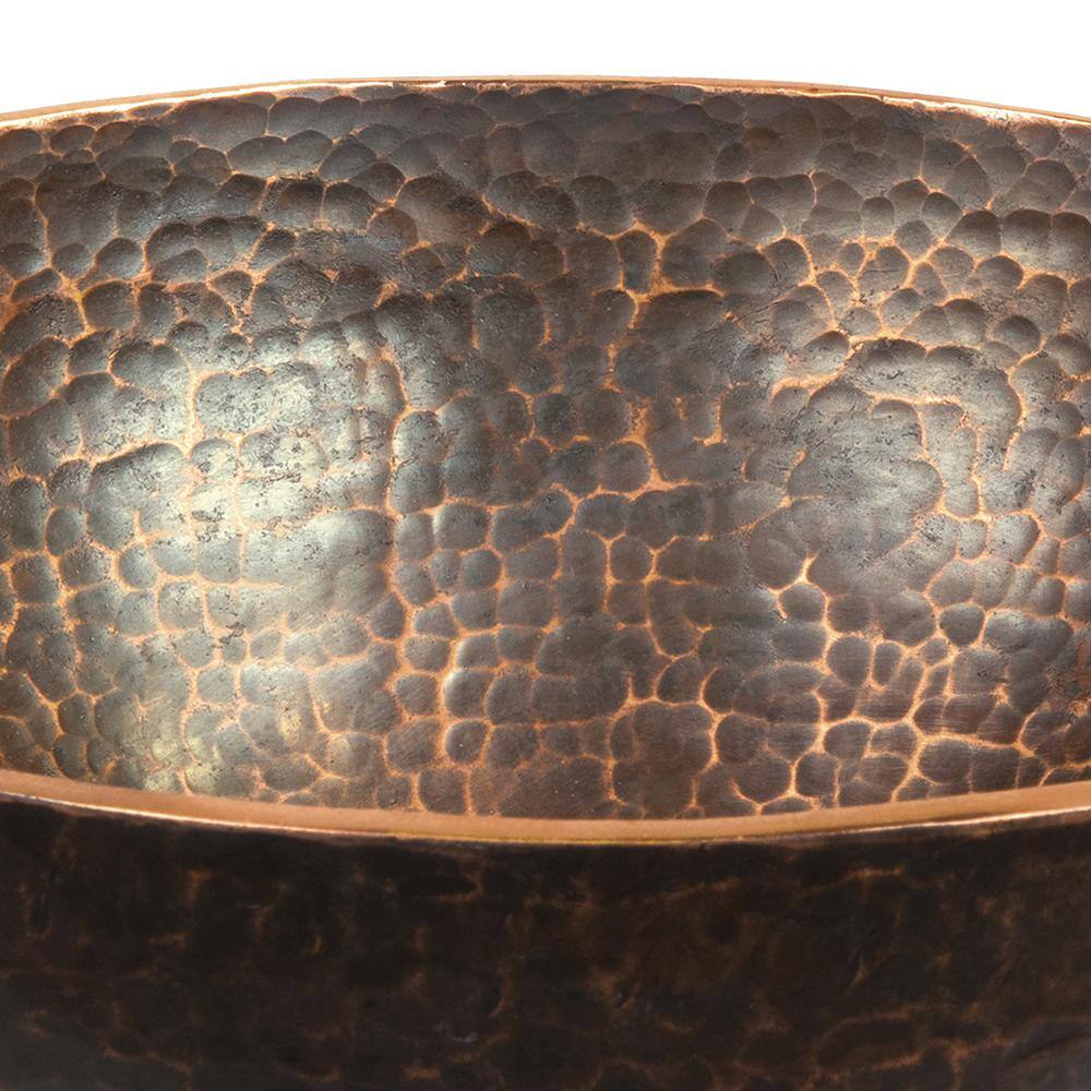 13" Round Hand Forged Copper Vessel Sink