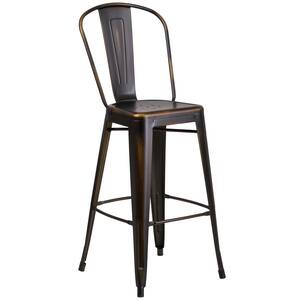 30 in. Distressed Copper Bar Stool