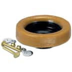 Johni-Ring 3 in. - 4 in. Jumbo Toilet Wax Ring with Plastic Horn and Extra-Long Brass Toilet Bolts