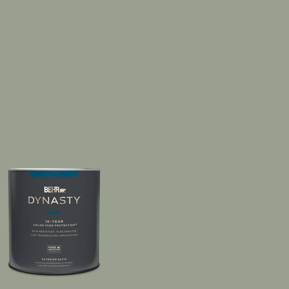 BEHR DYNASTY 1 qt. #N390-4 Bitter Sage Satin Enamel Exterior Stain ...