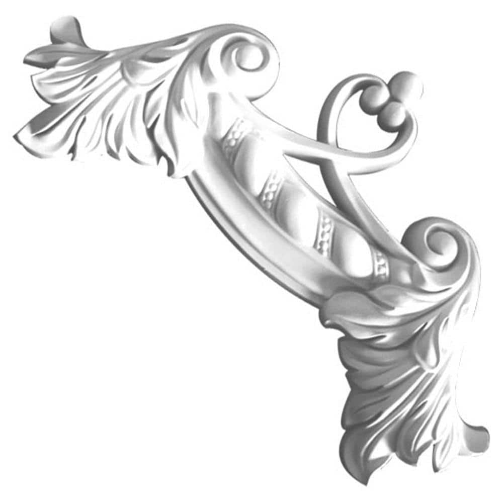 White Primed Polyurethane Panel Moulding with Leaf Design