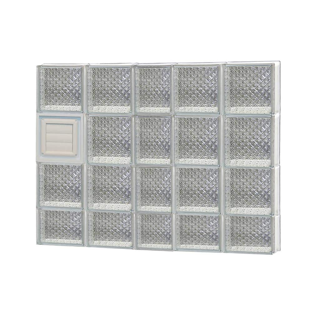 Clearly Secure 36.75 in. x 29 in. x 3.125 in. Frameless Diamond Pattern ...