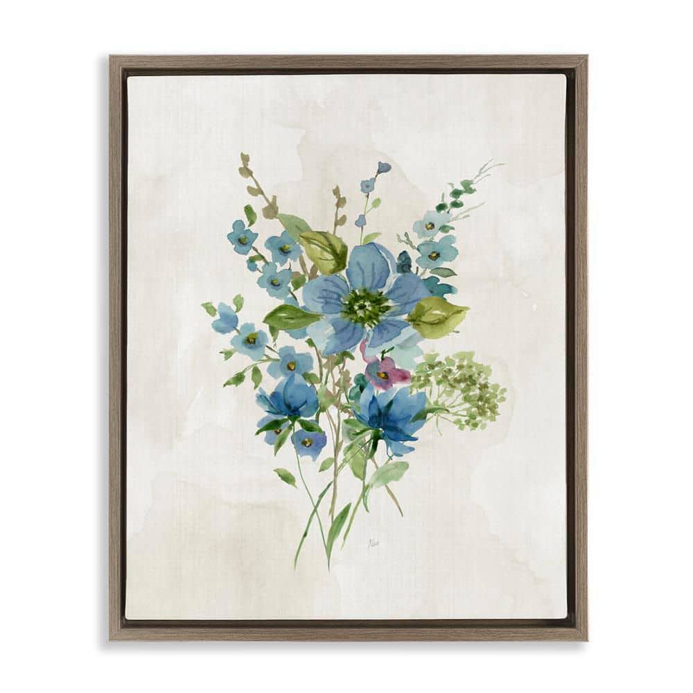 Bundle of Blue Herbs by Nan Brown Floater Frame Nature Graphic Art Print 31 in. x 25 in. price history on PriceWatchPro