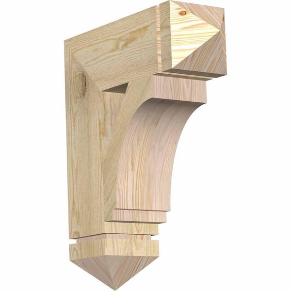Ekena Millwork 6 in. x 24 in. x 20 in. Douglas Fir Imperial Arts and Crafts Rough Sawn Bracket