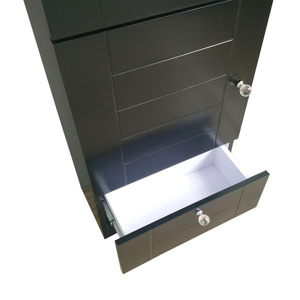 Renovators Supply Small Black & White Bathroom Vanity Cabinet Sink with Faucet and Drain