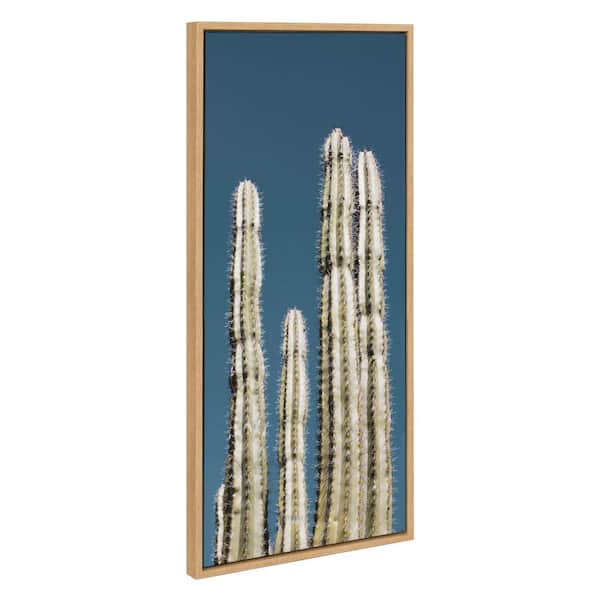 Kate and Laurel Desert Cactus Photography by Stephanie Klatt, 1-Piece Framed Canvas Desert Art Print, 18 in. x 40 in.