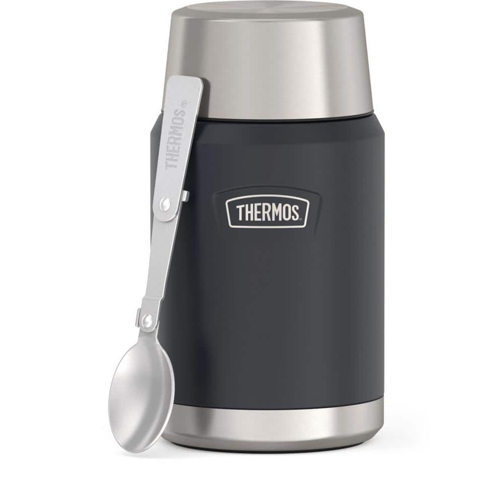 Thermos 24 oz. Granite Black Stainless Steel Food Jar with Spoon  EA-IS3012GT4 - The Home Depot