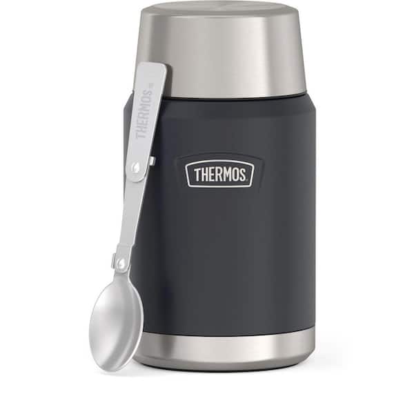 Thermos LLC Stainless Steel Food Jar with Spoon- Graphite, 24 oz