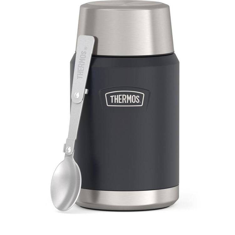 Thermos Icon 24oz Stainless Steel Food Storage Jar with Spoon - Granite